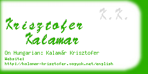 krisztofer kalamar business card